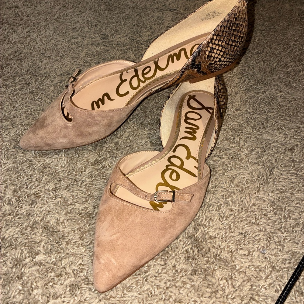 Sam Edelman Women's Brown and Snake Print flats